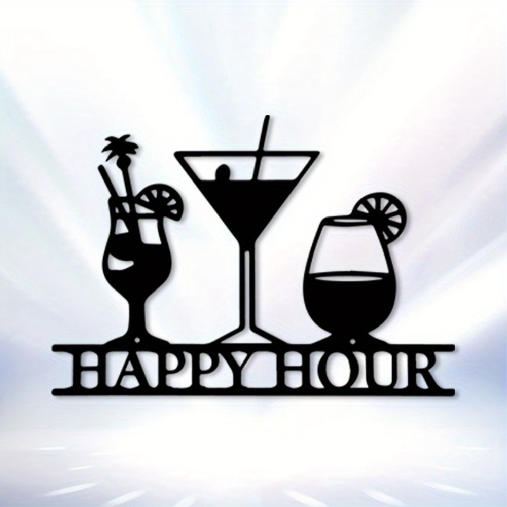Art Craft Bar - CIFBUY Metal Duvar Sanatı Vintage Kokteyl