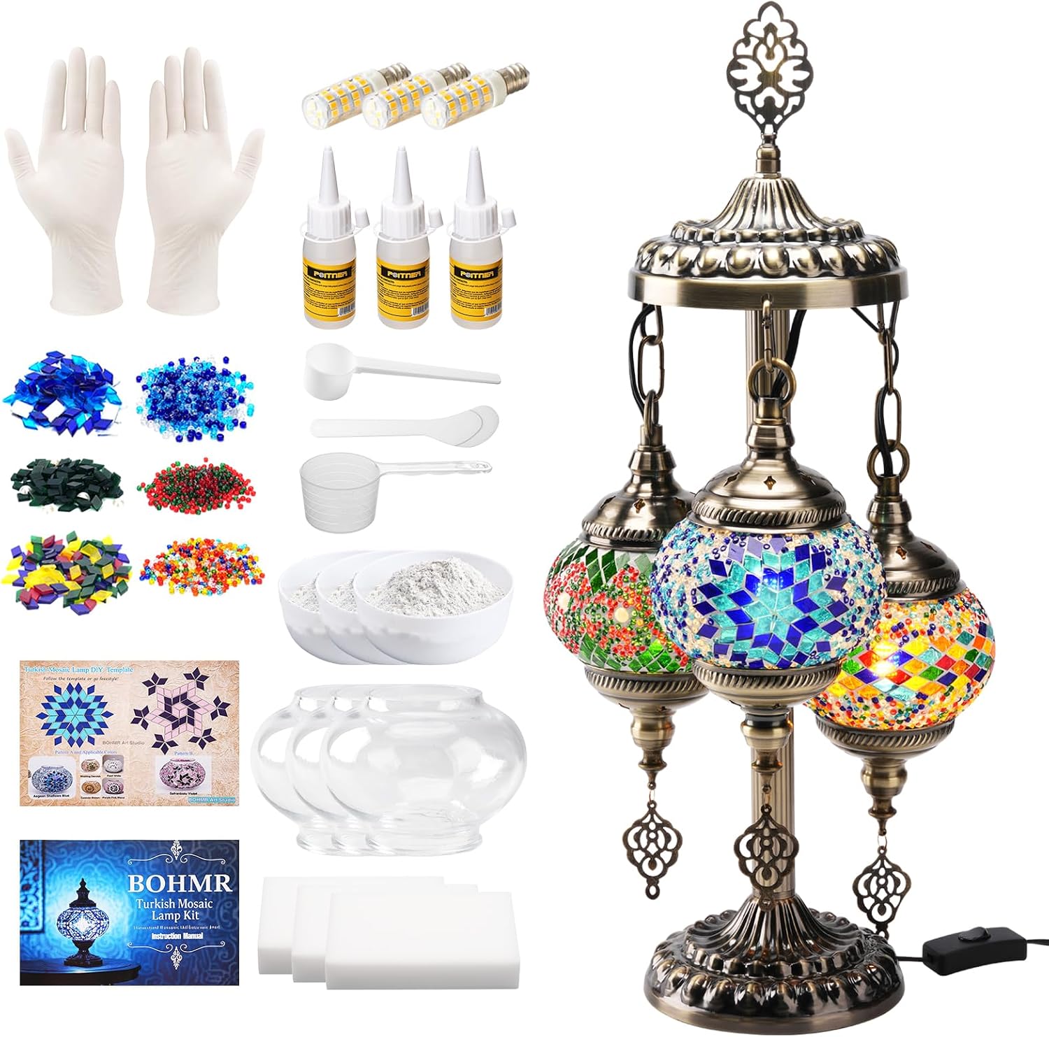 DIY 3 Küreli Türk Mozaik Lamba - Art Craft Kit incelemesi ve fiyatı