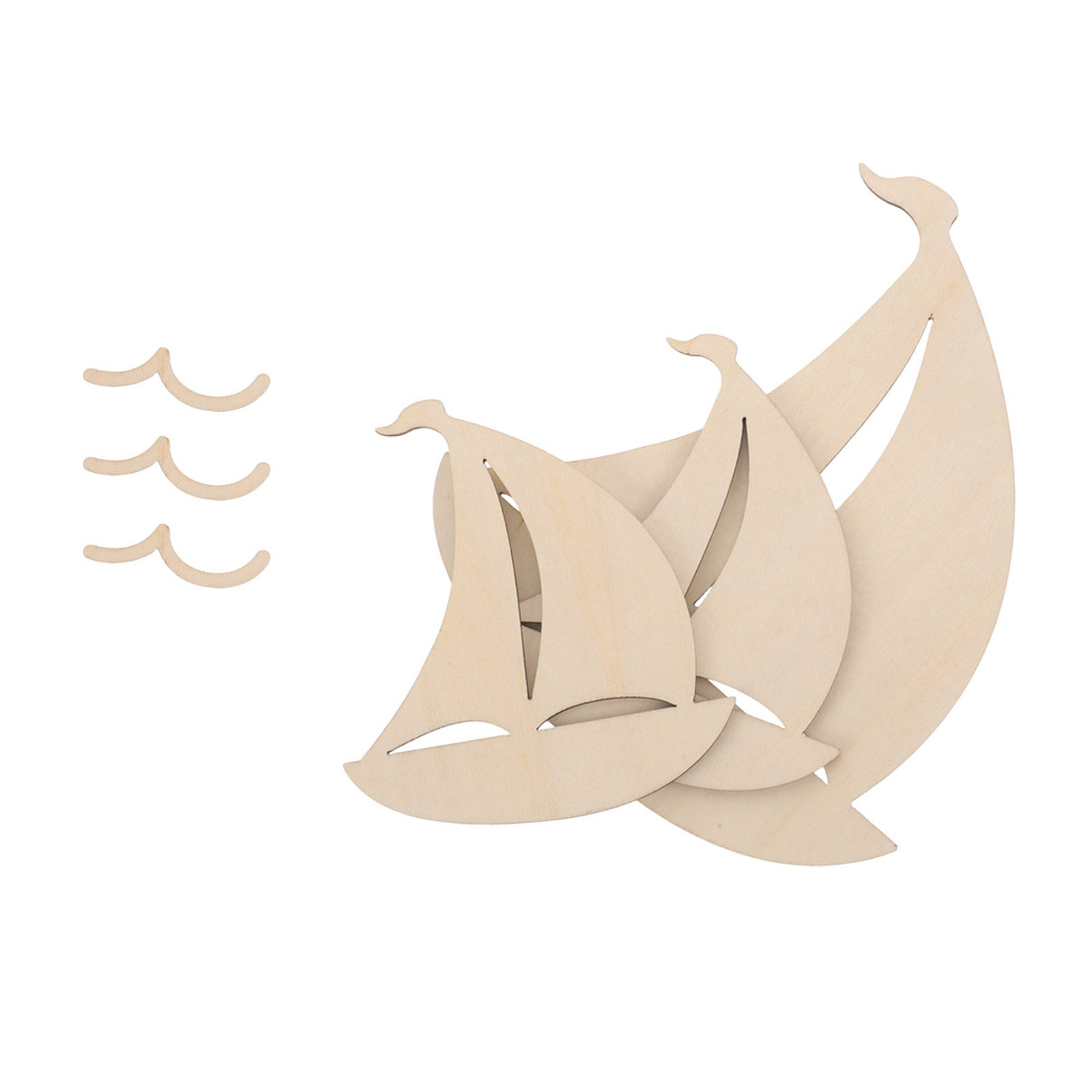 6 Adet Ahşap Yelkenli Tekne Fi - Art And Craft For Nursery incelemesi ve fiyatı