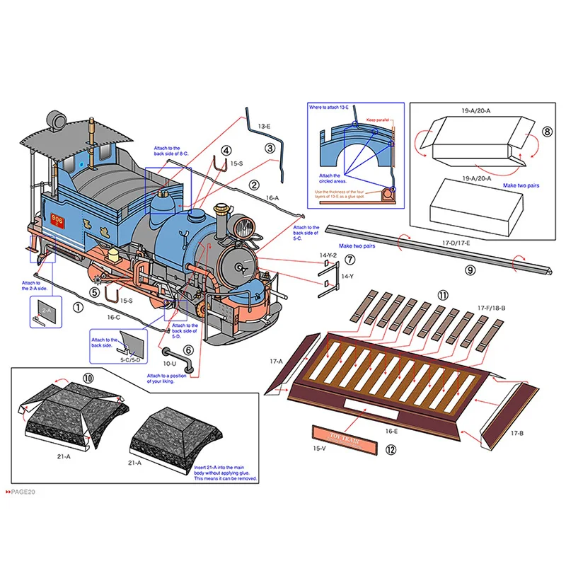Klasik Tren Buharlı Lokomotifl - Art Craft Cardboard incelemesi ve fiyatı